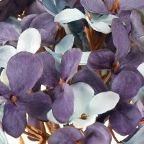 Article Hortensia artificiel décoratif, fleur artificielle bleu violet, 34 cm, 2 pièces