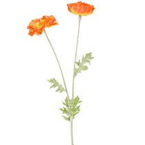 Article Coquelicots artificiels Fleurs d'été Orange Ø7cm L78cm 3pcs