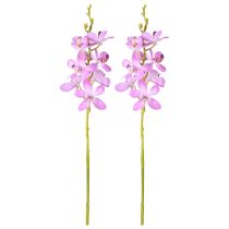 Article Orchidées artificielles 8 fleurs violettes Ø3,5cm–5cm 2pcs