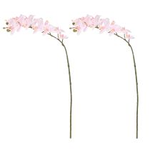 Article Orchidées Artificielles Fleurs Artificielles Rose Clair Real Touch 58cm 2pcs