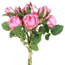 Article Bouquet de roses artificielles Fleurs artificielles Rose 36cm 12pcs