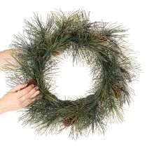 Article Couronne artificielle de branches de pin avec pommes de pin 60 cm