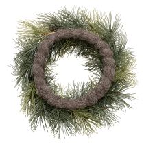 Article Couronne artificielle de branches de pin avec pommes de pin 60 cm