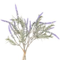 Article Lavande artificielle Plantes artificielles Violet 38cm 3 Bouquet 9pcs