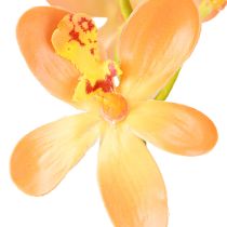 Article Branche d&#39;orchidée artificielle 8 fleurs orange L38cm 2pcs