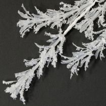Article Branche artificielle décorative d&#39;hiver, décoration d&#39;hiver givrée blanche 124 cm