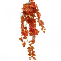Article Feuilles de vigne artificielles branches suspendues rouge orange L95cm