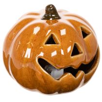 Article Citrouille en céramique avec LED, petite décoration d'Halloween de 10 cm