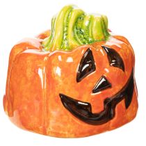 Article Figurine décorative de citrouille en céramique pour l'automne et Halloween, 8 cm