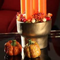 Article Citrouilles décoratives pour décoration de table automnale, 6 cm, 2 pièces