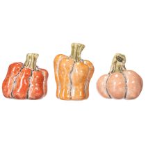 Article Ensemble de citrouilles : Petites citrouilles décoratives pour la décoration d'automne, 5 cm, lot de 3