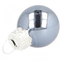 Article Mini boules de Noël verre bleu mat/brillant Ø2cm 44 pcs