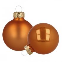 Article Boules de Noël verre boules orange mat/brillant Ø4cm 60p