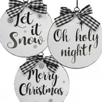 Article Cintre décoratif boule de sapin de Noël en métal vintage Ø15cm 3 pcs