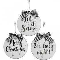 Article Cintre décoratif boule de sapin de Noël en métal vintage Ø15cm 3 pcs