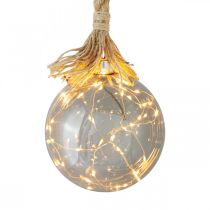 Article Boule lumineuse d&#39;intérieur boule LED avec corde Ø14cm 30L blanc chaud