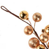 Article guirlande décorative dorée boules de Noël 160 cm
