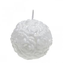 Article Bougie boule roses bougie ronde décoration bougie blanche Ø7cm