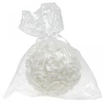 Article Bougie boule à motif de rose, décoration de table pour mariages et anniversaires, 10,5 cm, blanche