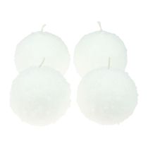 Bougies boules bougies boules de neige blanches bougies boule Ø10cm 4 pcs