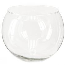 Article Vase boule en verre transparent, vase de table rond, vase à fleurs Ø15,5 cm H12,5 cm