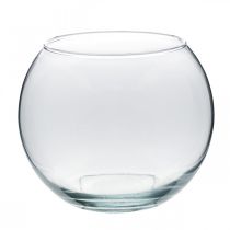 Vase boule vase en verre clair vase de table rond vase à fleurs Ø18cm H14cm