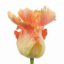 Article Fleur artificielle, tulipe perroquet orange, fleur de printemps 63cm