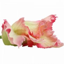 Fleur artificielle, tulipe perroquet rose, fleur de printemps 63cm