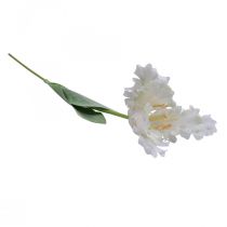 Fleur artificielle, tulipe perroquet vert blanc, fleur de printemps 69cm
