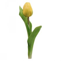 Article Fleur artificielle tulipe jaune Real Touch fleur de printemps H21cm