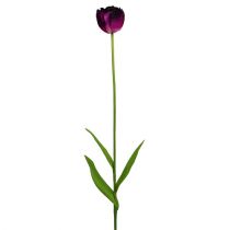 Tulipes artificielles en violet et vert 84cm - 85cm 3P