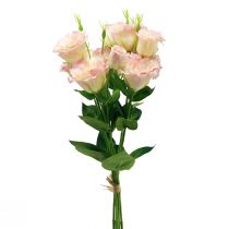 Article Fleurs artificielles Eustoma Lisianthus rose crème 52cm 5 pcs