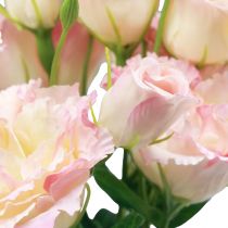 Article Fleurs artificielles Eustoma Lisianthus rose crème 52cm 5pcs