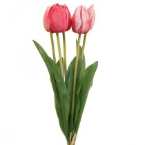 Tulipe artificielle rouge, fleur printanière 48cm lot de 5