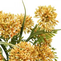 Article Fleurs artificielles Allium jaune Décoration Oignon ornemental 34 cm 3 pièces en bouquet