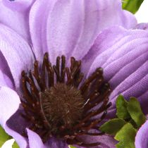 Article Bouquet de fleurs artificielles Anémone Anémone Bleu Violet L28cm
