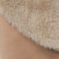 Article Chemin de table rond décoratif en fausse fourrure, tapis en fourrure beige Ø38cm
