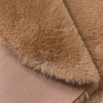 Article Chemin de table rond décoratif en fausse fourrure, tapis en fourrure marron Ø38cm