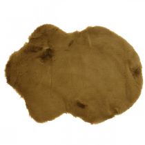 Tapis de fourrure déco marron Tapis de fourrure artificielle 55×38cm