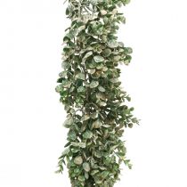 Guirlande de buis artificiel vert blanc lavé L148cm