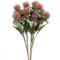 Plantes artificielles carthame chardon branche chardon rose 4pcs