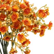 Article Gypsophile fleurs artificielles herbe de gypse orange L30cm 6 pièces en bouquet