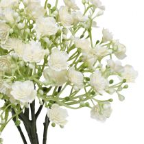Article Gypsophile fleurs artificielles herbe de gypse blanche L30cm 6 pièces en bouquet