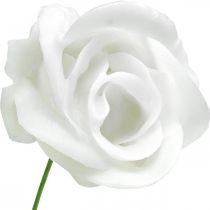 Article Roses artificielles roses en cire crème roses décoratives en cire Ø6cm 18 pcs