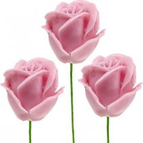 Roses artificielles rose wax roses déco roses wax Ø6cm 18p