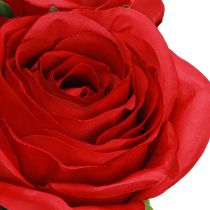 Article Roses Artificielles Roses Rouges Décoration Fleur Ø6cm H6cm L50cm 4 pcs