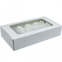 Article Roses artificielles roses en cire blanche roses décoratives en cire Ø6cm 18 pcs