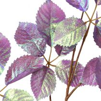 Article Branche artificielle feuilles décoration violet métallisé L103cm 2pcs