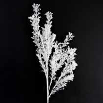 Article Branche artificielle décorative givrée, décoration d'hiver blanche 78 cm, 2 pièces