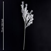 Article Branche artificielle décorative givrée, décoration d'hiver blanche 78 cm, 2 pièces